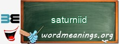 WordMeaning blackboard for saturniid